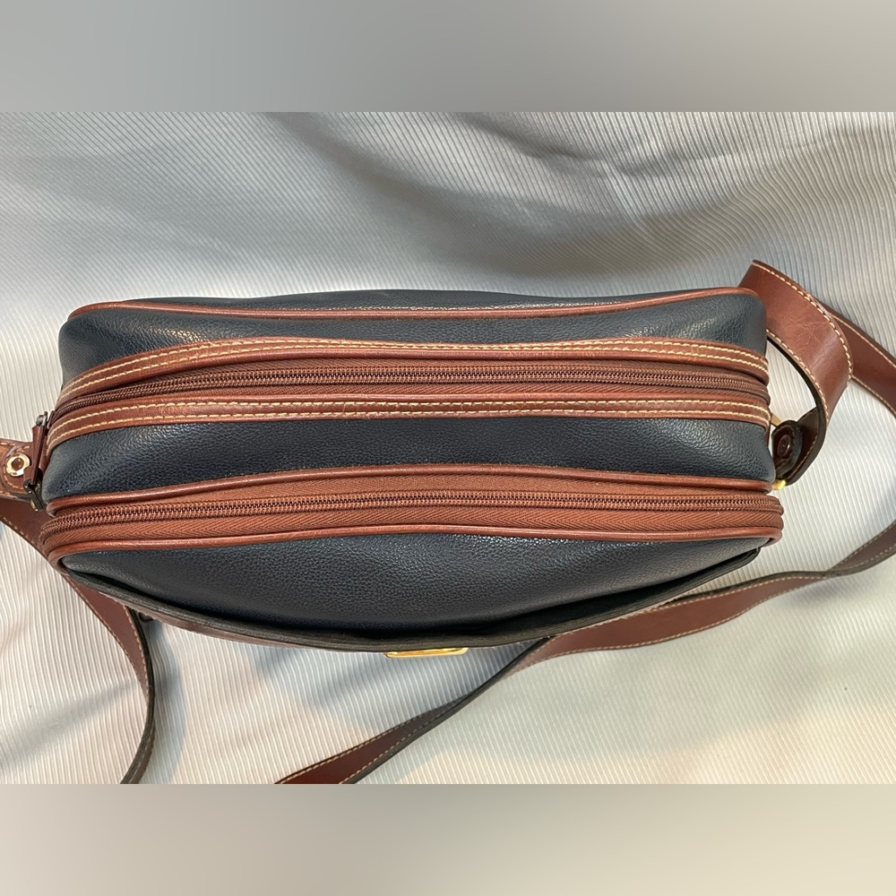 Vintage Carryland leather purse navy/brown - Picture 11 of 16